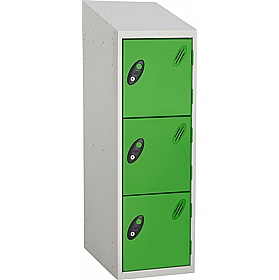 Stellar Probe Antibacterial Sloping Top Half Height Lockers with Cam Lock - School Furniture