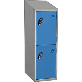 Stellar Probe Antibacterial Sloping Top Half Height Lockers with Hasp and Staple Lock - School Furniture