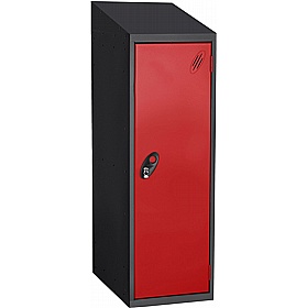 Stellar Probe Antibacterial Sloping Top Half Height Lockers with Hasp and Staple Lock - School Furniture