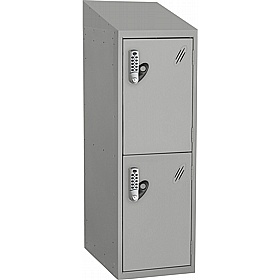Stellar Probe Antibacterial Sloping Top Half Height Lockers with Digital Combination Lock - School Furniture