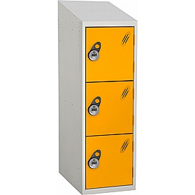 Stellar Probe Antibacterial Sloping Top Half Height Lockers with Manual Combination Lock - School Furniture