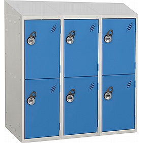 Stellar Probe Antibacterial Sloping Top Half Height Lockers with Manual Combination Lock - School Furniture