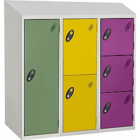 Stellar Probe Equinox Antibacterial Sloping Top Half Height Lockers with Cam Lock