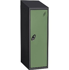 Stellar Probe Equinox Antibacterial Sloping Top Half Height Lockers with Hasp and Staple Lock - School Furniture