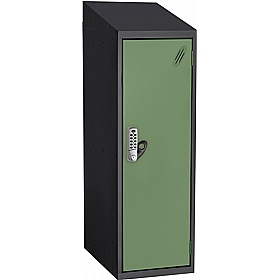 Stellar Probe Equinox Antibacterial Sloping Top Half Height Lockers with Digital Combination Lock - School Furniture