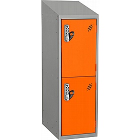 Stellar Probe Equinox Antibacterial Sloping Top Half Height Lockers with Digital Combination Lock - School Furniture
