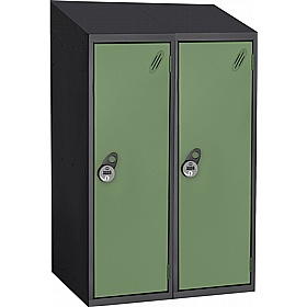 Stellar Probe Equinox Antibacterial Sloping Top Half Height Lockers with Manual Combination Lock - School Furniture