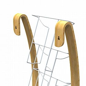 Woody 5 Compartment Wall Mounted Leaflet / Brochure Dispenser - Display Equipment