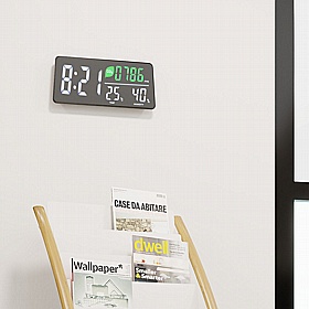 Citur Large LED Multifunction Desk / Wall Clock - Office Accessories