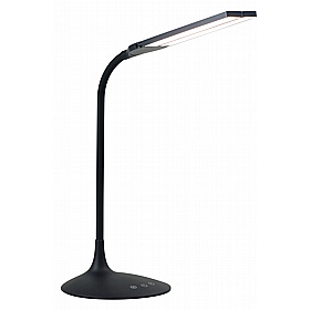Crest Black Twin LED Desk Lamp - Office Accessories