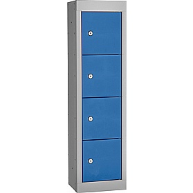 Stellar Probe Antibacterial 4 Compartment Personal Effects Lockers with Cam Lock - Office Storage