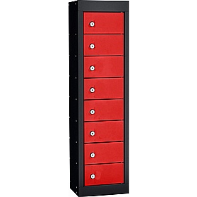 Stellar Probe Antibacterial 8 Compartment Personal Effects Lockers with Cam Lock - Office Storage
