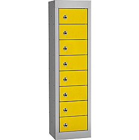 Stellar Probe Equinox Antibacterial 8 Compartment Personal Effects Lockers with Hasp and Staple Lock