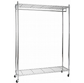 Franz Mobile Chrome Coat Rail - Office Accessories