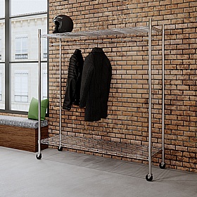 Franz Mobile Chrome Coat Rail - Office Accessories