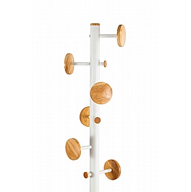 Music Woody White Office Coat Stand - Office Accessories