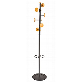 Music Woody Black Office Coat Stand