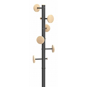 Music Woody Black Office Coat Stand - Office Accessories