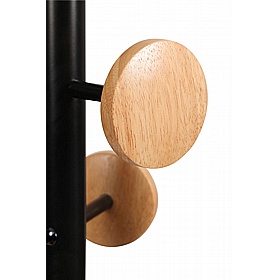 Music Woody Black Office Coat Stand - Office Accessories