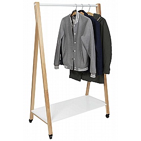 Woody Sleek Mobile Coat Rail