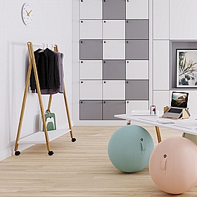 Woody Sleek Mobile Coat Rail - Office Accessories