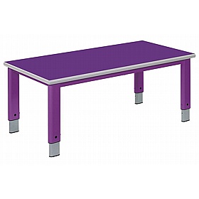Start Right Bright Height Adjustable Rectangular School Tables - School Furniture