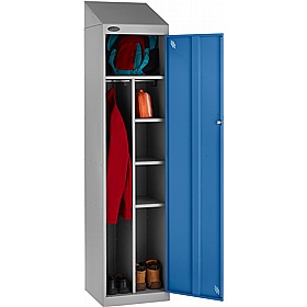 Stellar Probe Antibacterial Sloping Top Uniform Lockers with Hasp and Staple Lock