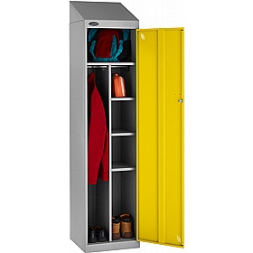 Stellar Probe Equinox Antibacterial Sloping Top Uniform Lockers with Hasp and Staple Lock