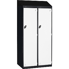 Stellar Probe Antibacterial Sloping Top Police Lockers with Hasp and Staple Lock - Office Storage