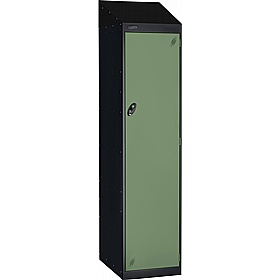 Stellar Probe Equinox Antibacterial Sloping Top Police Lockers with Hasp and Staple Lock - Office Storage