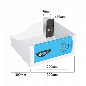 Pure Power 10 Compartment Laptop and Tablet Charging Cupboard with Digital Combination Lock - Office Storage