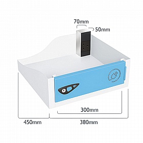 Pure Power 4 Compartment High Capacity Charging Lockers with Cam Lock - Office Storage