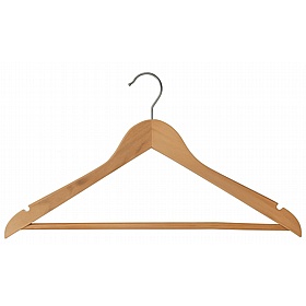 Woody Wooden Coat Hangers - Pack of 25 - Office Accessories