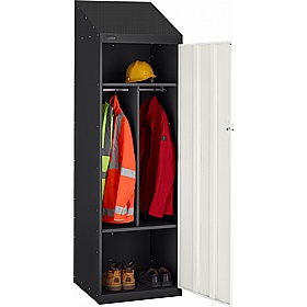 Stellar Probe Antibacterial Sloping Top 4 Compartment Crew Lockers with Cam Lock