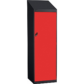 Stellar Probe Antibacterial Sloping Top 4 Compartment Crew Lockers with Cam Lock - Office Storage