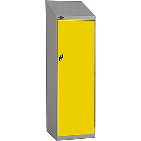 Stellar Probe Equinox Antibacterial Sloping Top 2 Compartment Crew Lockers with Cam Lock - Office Storage