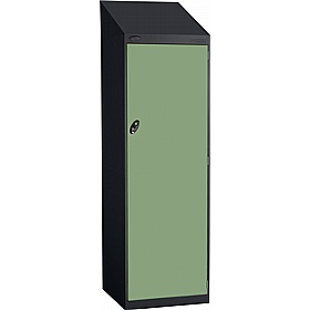 Stellar Probe Equinox Antibacterial Sloping Top 2 Compartment Crew Lockers with Hasp and Staple Lock - Office Storage