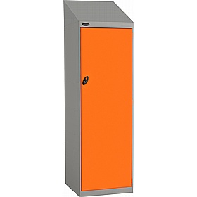 Stellar Probe Equinox Antibacterial Sloping Top 2 Compartment Crew Lockers with Hasp and Staple Lock - Office Storage