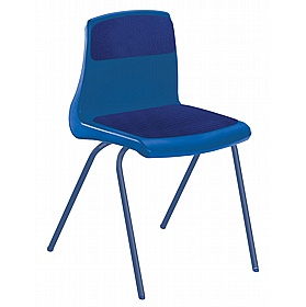 NP Colour Upholstered Ergonomic Poly Stacking School Chairs