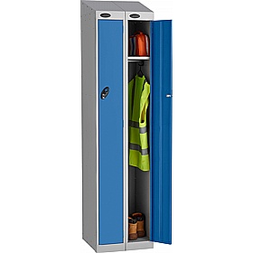 Stellar Probe Antibacterial Sloping Top Twin Door Lockers with Hasp and Staple Lock - Office Storage