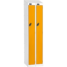 Stellar Probe Antibacterial Sloping Top Twin Door Lockers with Hasp and Staple Lock - Office Storage