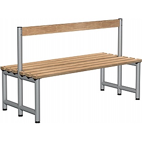 Stellar Probe Double Wooden Slat Changing and Cloakroom Bench Seats