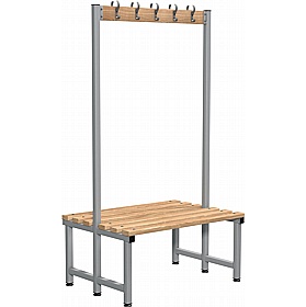 Stellar Probe Budget Double Sided Changing and Cloakroom Bench Seats with Hooks