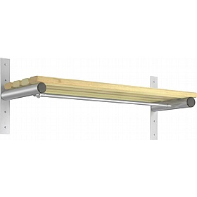 Stellar Probe Changing and Cloakroom Wall Mounted Shelf and Rail