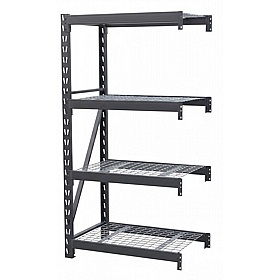 RackIt Mesh 640kg Heavy Duty Boltless 4 Tier Extension Shelving