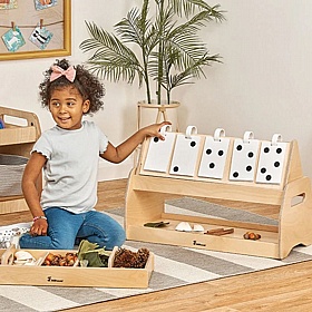 Time'2'Learn Giant Wooden Number Flip with Stand and Sorting Tray