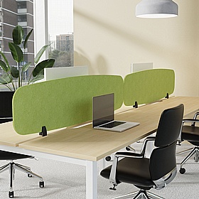 Sch! Acoustic Oblong Desk Mounted Partition Screens