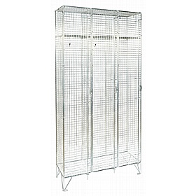 Ventra Premium Nest of 3 Wire Mesh Lockers