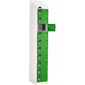 PowerBox Probe 10 Compartment Sloping Top Laptop and Tablet Charging Lockers with Manual Combination Lock