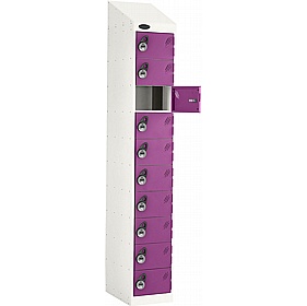 PowerBox Probe Equinox 10 Compartment Sloping Top Laptop and Tablet Charging Lockers with Manual Combination Lock